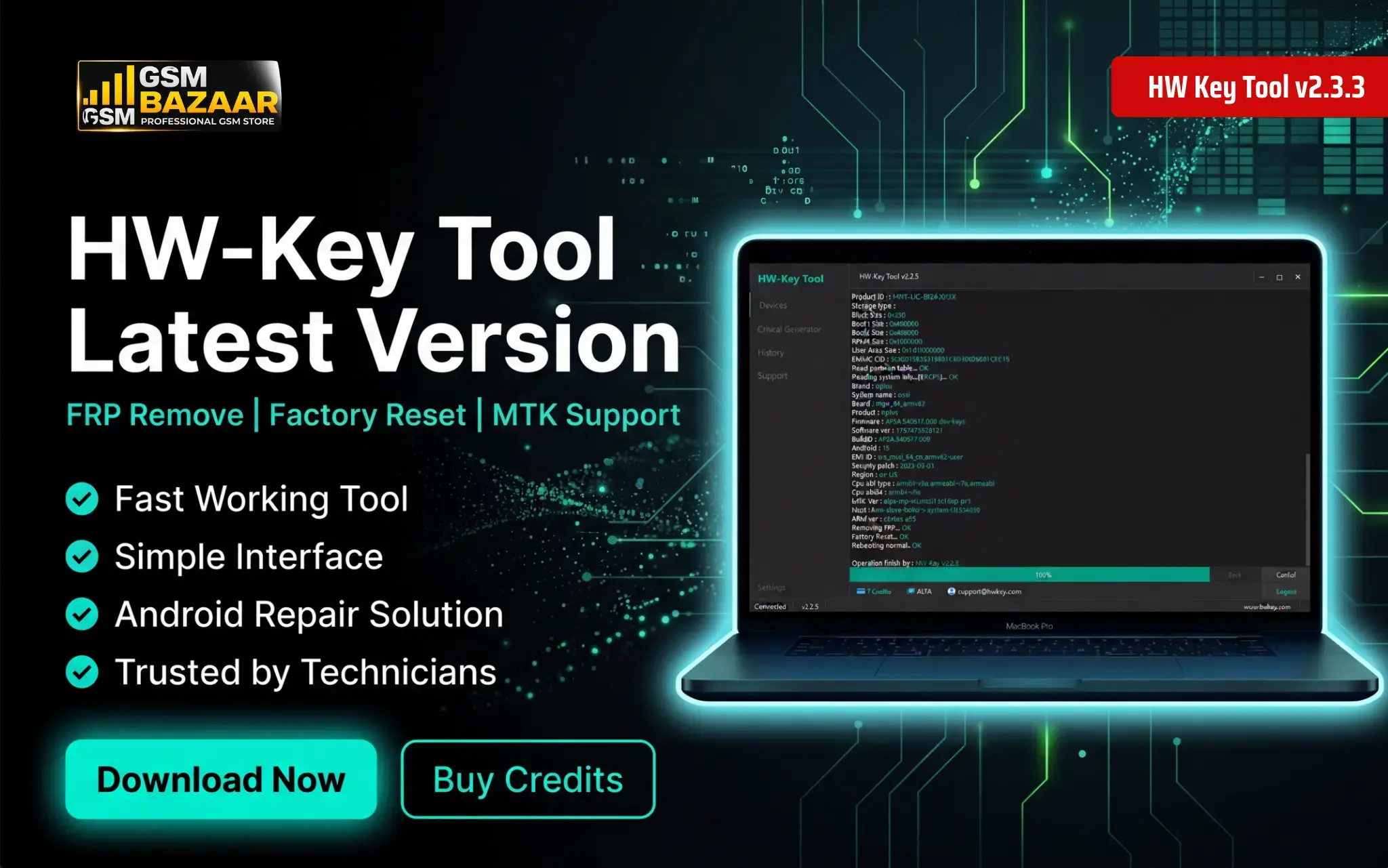 HW Key Tool v2.3.3 Download, Features, Supported Models and Buy Credits