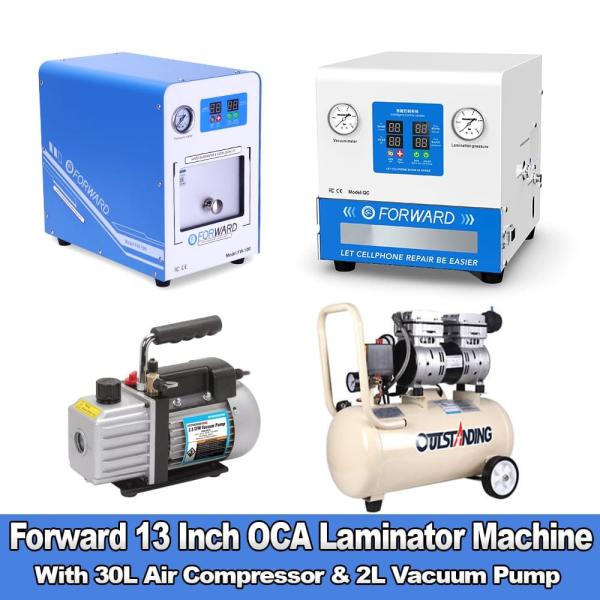Forward 13 Inch OCA Laminator Machine With 3OL Air Compressor & 2L Vacuum Pump
