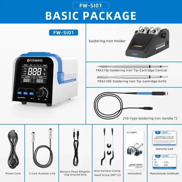 FW-SI01 Double Station Soldering Station (210/245 Handles)