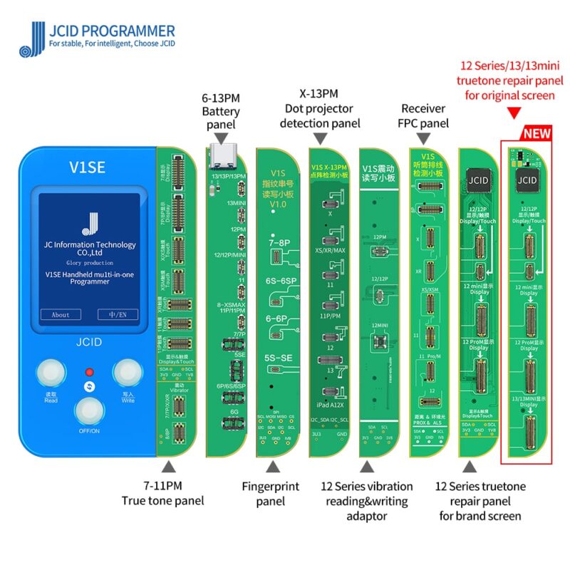 JCID V1SE Programmer With 8 Boards iphone 7-13 Pro Max New